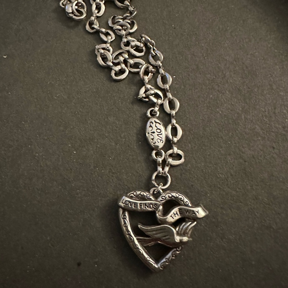Brighton Love Finds The Way heart silver necklace - Picture 5 of 5